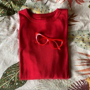 Linda Belcher long sleeve shirt and glasses.